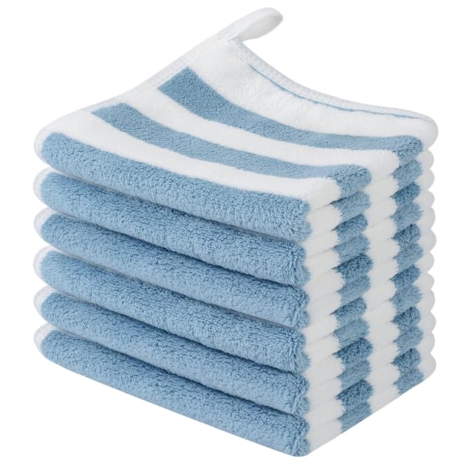 SINLAND Microfiber Facial Cloths Fast Drying Washcloth 12inch x 12inch by SINLAND