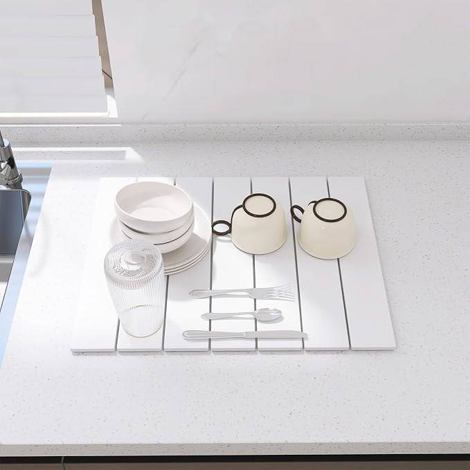 Hopegiver Stone Drying Mat for Kitchen Counter, Super Absorbent, Non-Slip & - Image 8