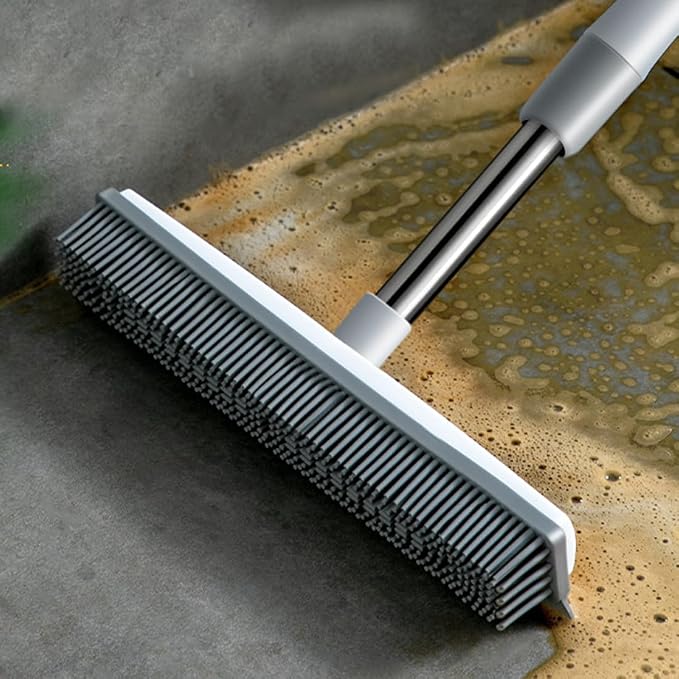 Pet Hair Removal Broom Long Handle Adjustable Carpet Rake Cat Dog Hair Remover - Image 5