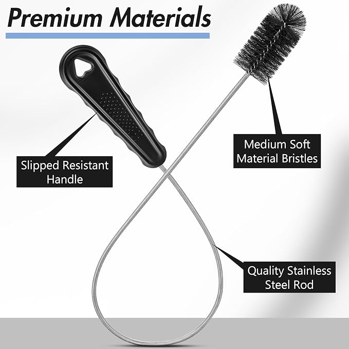 3 Pcs Condensate Trap Flexible Drain Brush, 16 Inch AC Drain Line Cleaning Brush - Image 3