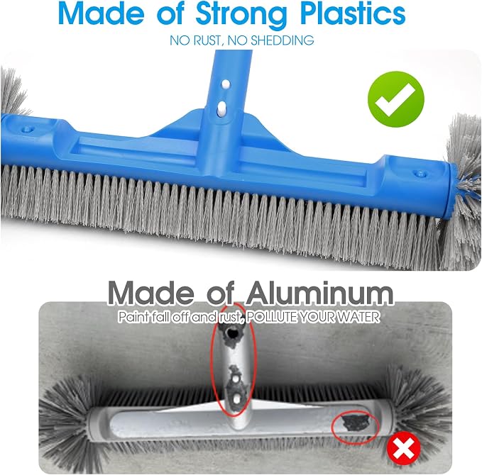 Pool Brush for Cleaning Pool Walls, Safe for Vinyl Liner - Image 5