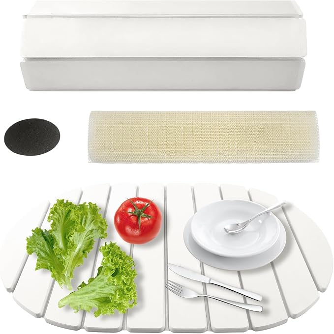 Stone Drying Mat for Kitchen Counter Oval, 23.62"x15.35", Collapsible Quick Dry by Unknown