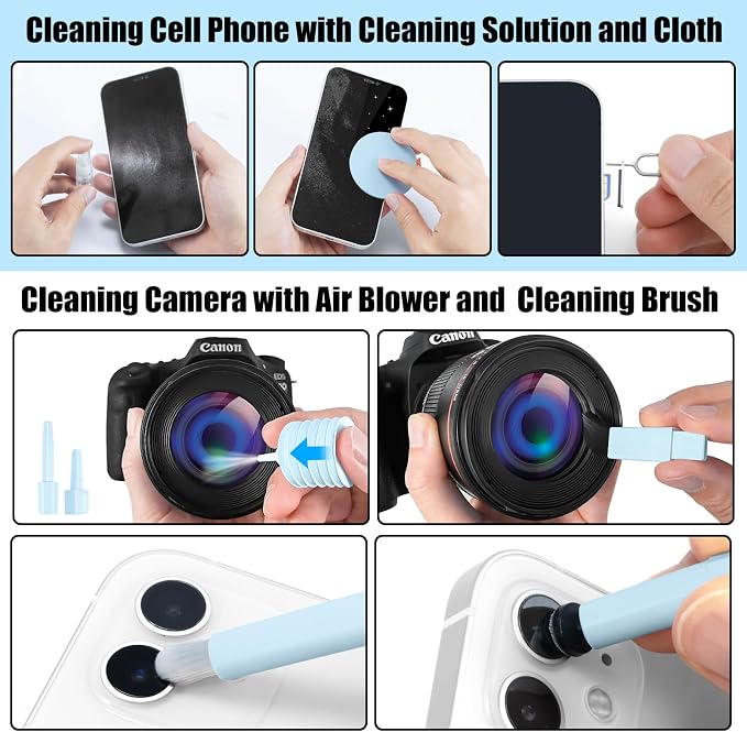 walrfid Laptop Phone Screen Cleaner Kit, Computer Keyboard Brush Cleaning Spray - Image 4