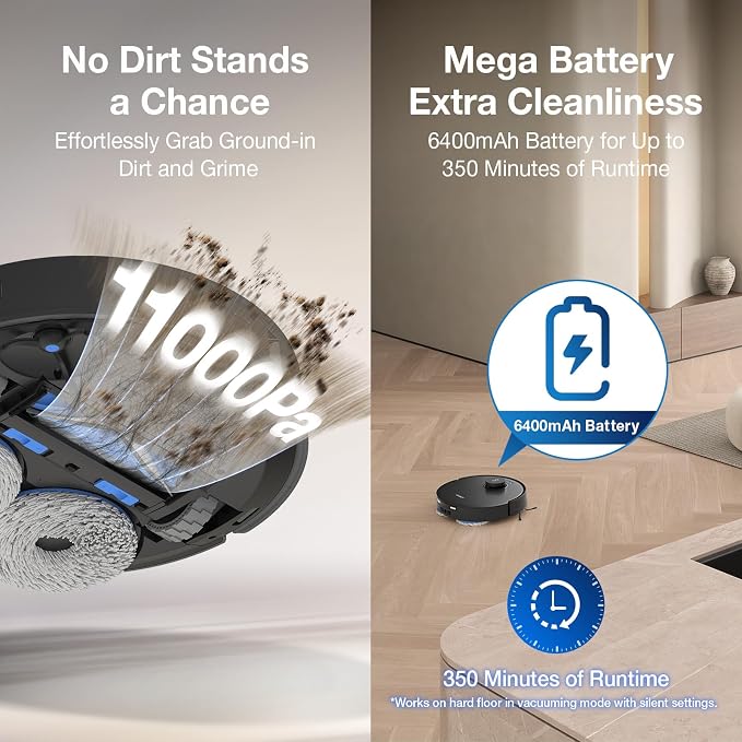ECOVACS DEEBOT T30S AI Care Robot Vacuum and Mop, TruEdge Adaptive Edge Mopping - Image 4