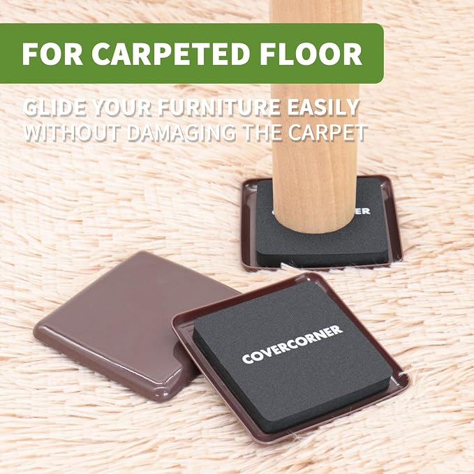 Furniture Sliders for Carpet 8 PCS - Image 5