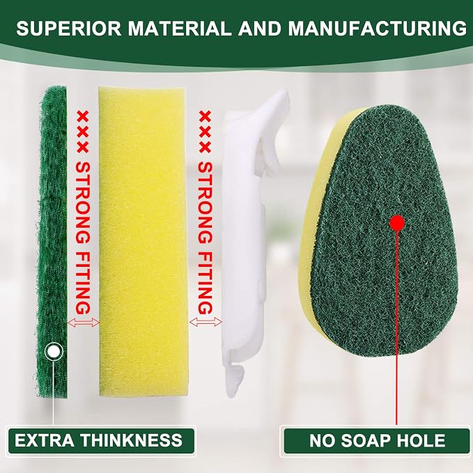 Dish Wand with 7Pack Replacement Dish Wand Sponges, Not Easy Leak Dishwand and - Image 3