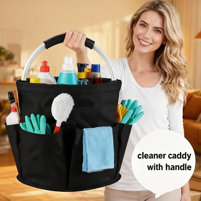 17L Cleaning Caddy With Handle, Foldable Storage Cleaning Product Organizer - Image 2