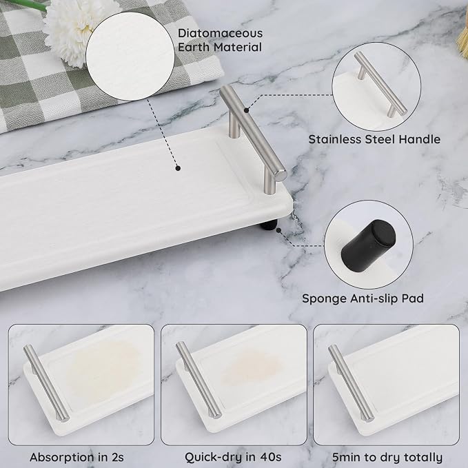 Segbeauty 12x4in Stone Drying Tray - Image 3