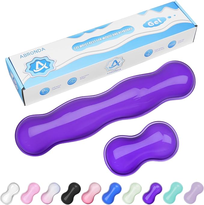 Gel Wrist Rest for Keyboard and Mouse, Wrist Rest for Keyboard, Mouse Wrist by ABRONDA