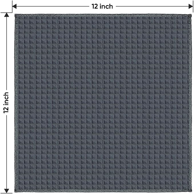 HOMEXCEL Waffle Weave Microfiber Towel, 10 Pack Lint Free Cleaning Rags - Image 8