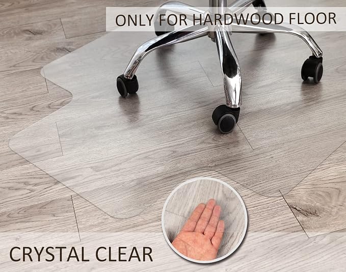 Office Chair Mat for Hardwood Floor, 48”x 36” Clear Floor Protector Mat for - Image 4