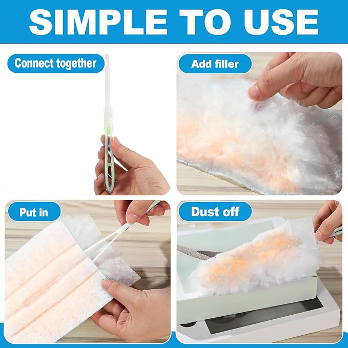 320 Pcs Disposable Dusters Refills 180° Multi Surface Replacement Bulk Heavy - Image 5