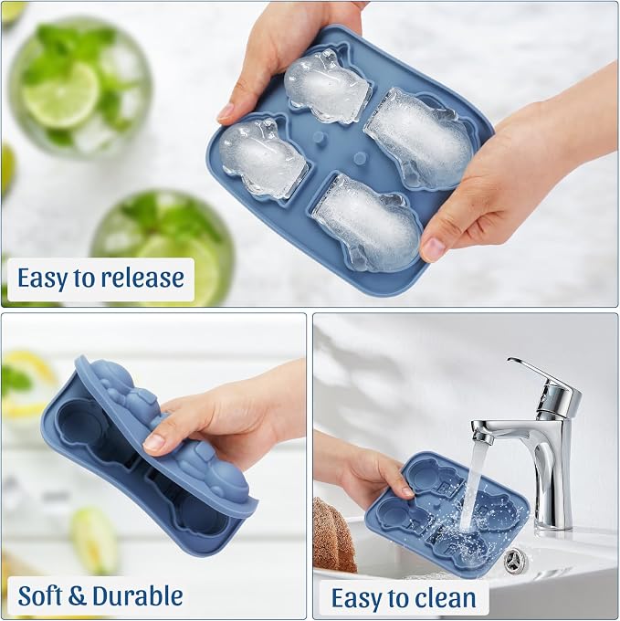 Silicone Ice Cube Tray, Astronaut 3D Large Ice Cube Molds - Image 2