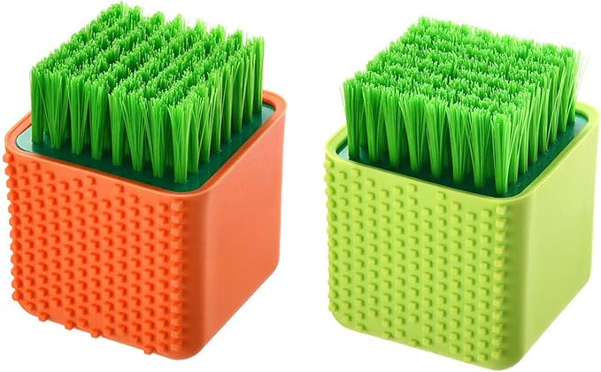 2 Pack Silicone Laundry Brush Scrub Multi-use Household Cloth Washing Brush by Selaurel