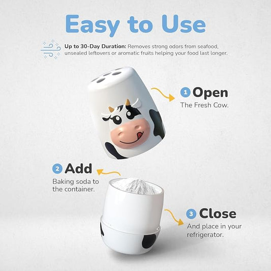 Cow Fridge Baking Soda Deodorizer – Fun Baking Soda Container | Baking Soda - Image 2