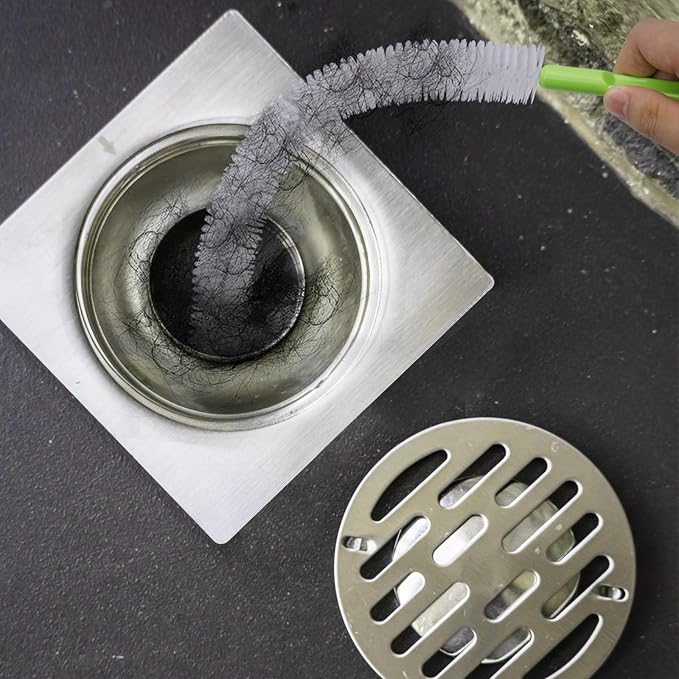 Sewer Drain Brush, Drain Clog Remover, 17inch Flexible Long Pipe Hair Clogs - Image 5