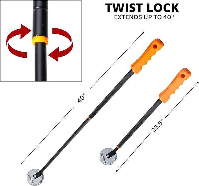 NEIKO 53428A Telescoping Magnetic Pickup Tool, Heavy Duty 50 Pound, - Image 2