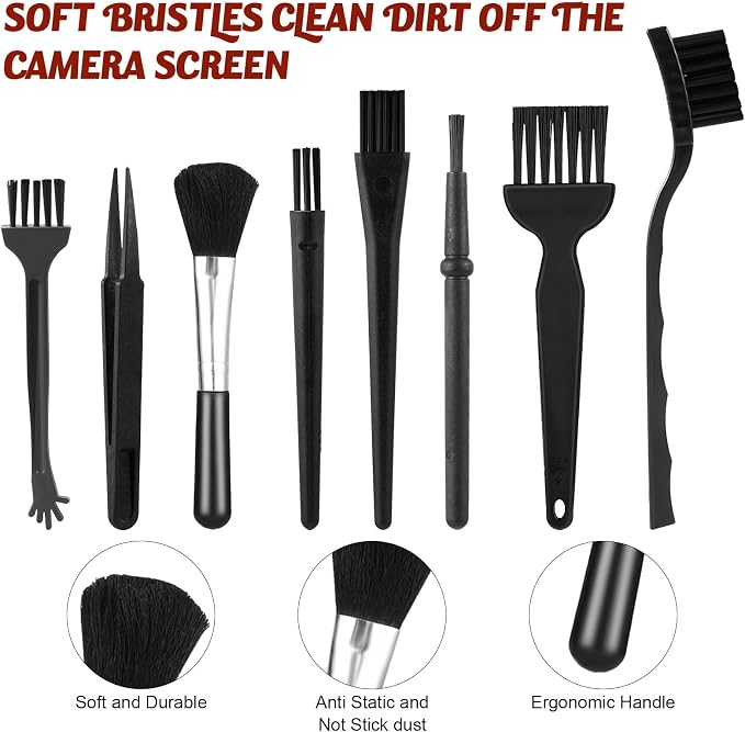 8 Pcs Mini Keyboard Cleaning Brushes Kit, Anti Static Electronic Dust Cleaning - Image 3