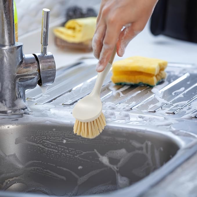 Dish Brush with Built-in Scraper - Image 8