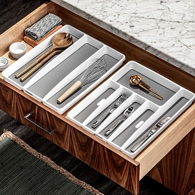 madesmart Classic Large Utensil Tray, Soft Grip, Non-Slip Kitchen Drawer - Image 4