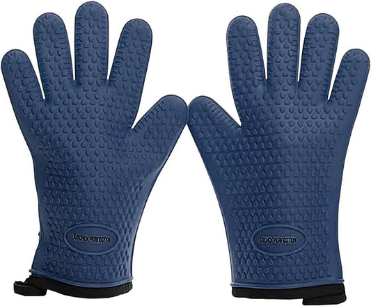 KITCHEN PERFECTION XL Silicone Smoker Oven Gloves-Extreme Heat Resistant BBQ by Kitchenperfection