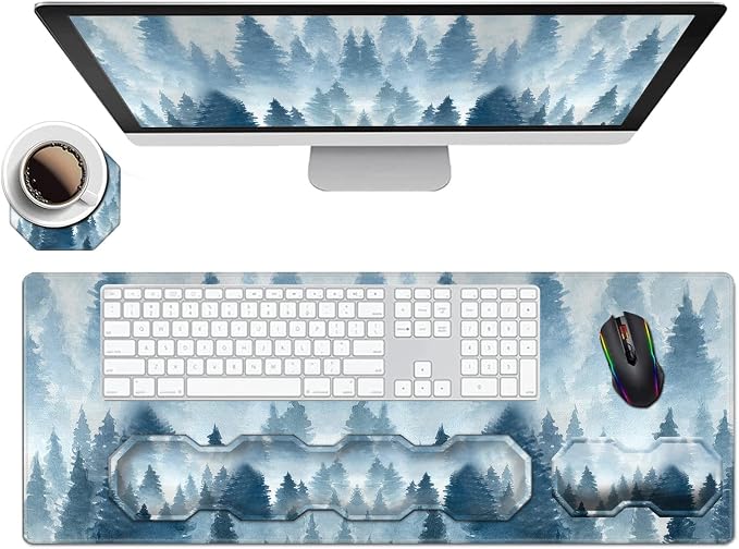 Large Gaming Mouse Pad + Keyboard Wrist Rest + Mouse Wrist Rest Support Set+ - Image 2