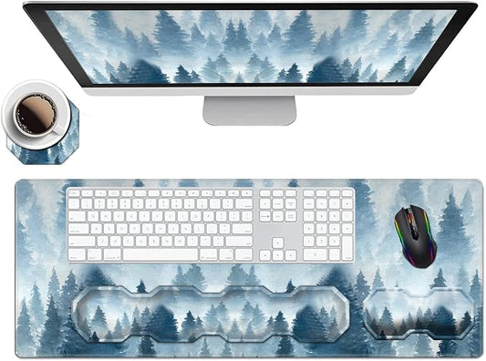 Large Gaming Mouse Pad + Keyboard Wrist Rest + Mouse Wrist Rest Support Set+ - Image 2