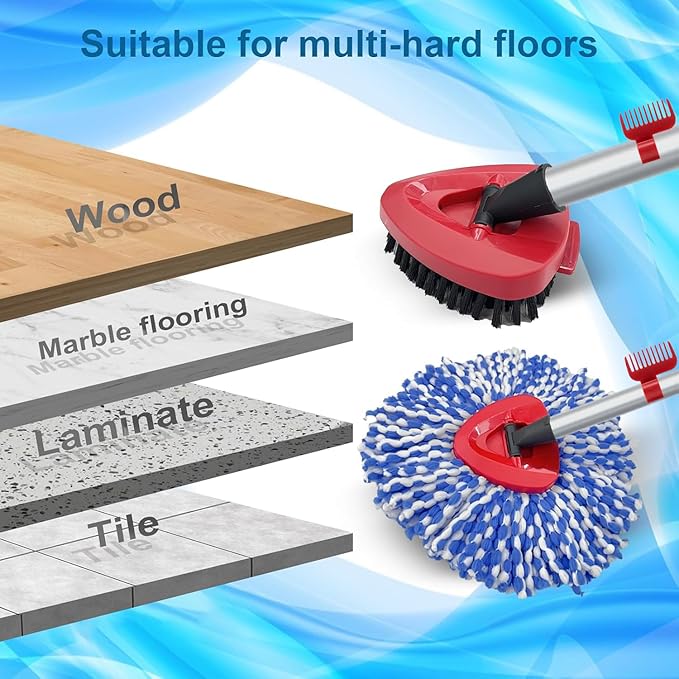 Spin Mop Head and Brush Replacement Compatible - Image 4