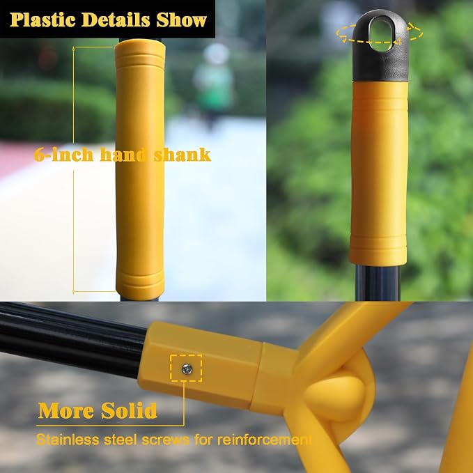 Heavy Duty Broom Outdoor and Indoor, 2 Pack Upgraded Commercial Angle Brooms - Image 5