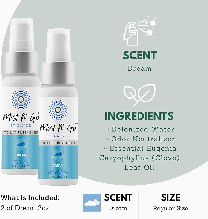 Mist N’ Go by Omaze Travel Bathroom Spray - Image 2