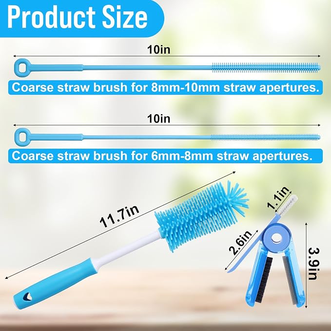 XANGNIER 4 PCS Water Bottle Cleaner Brush Set - Image 7