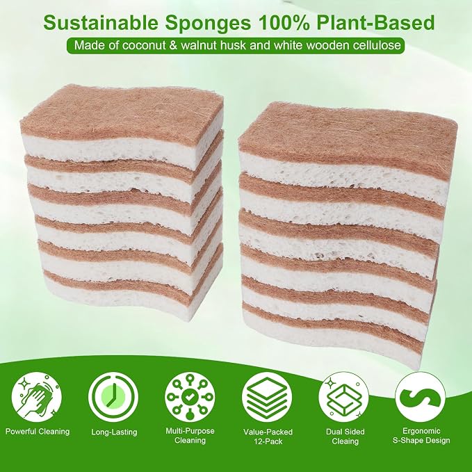 Sponges Kitchen – 12-Pack, Natural sponges - Image 6