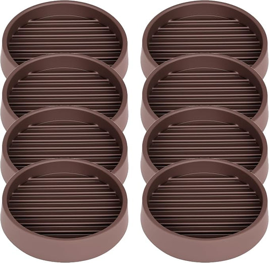 Non Slip Furniture Pads, 2.5” Round Rubber Caster Cups, Anti-Slip Gripper by VOCOMO