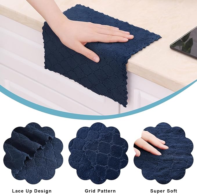 Homaxy 18 Pack Kitchen Dish Cloths, Super Soft and Absorbent Coral Velvet Dish - Image 2