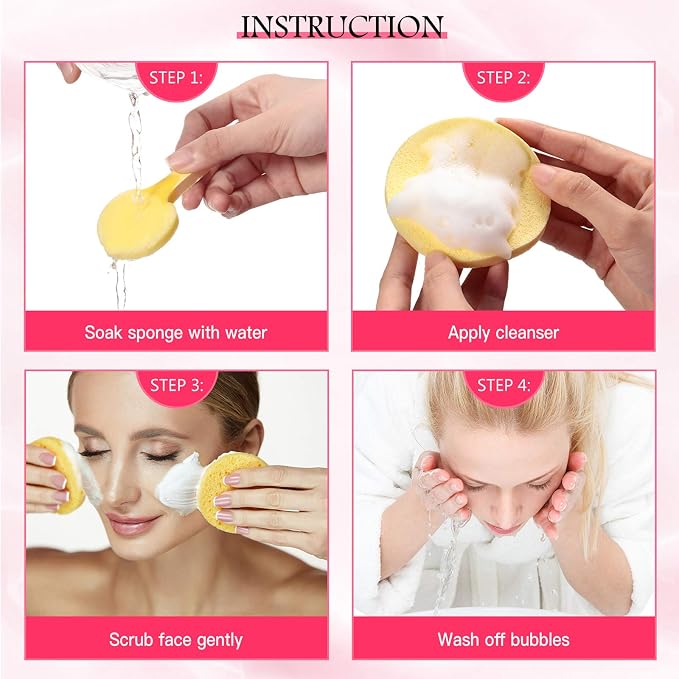 Patelai 120 Pieces Compressed Facial Sponge - Image 2