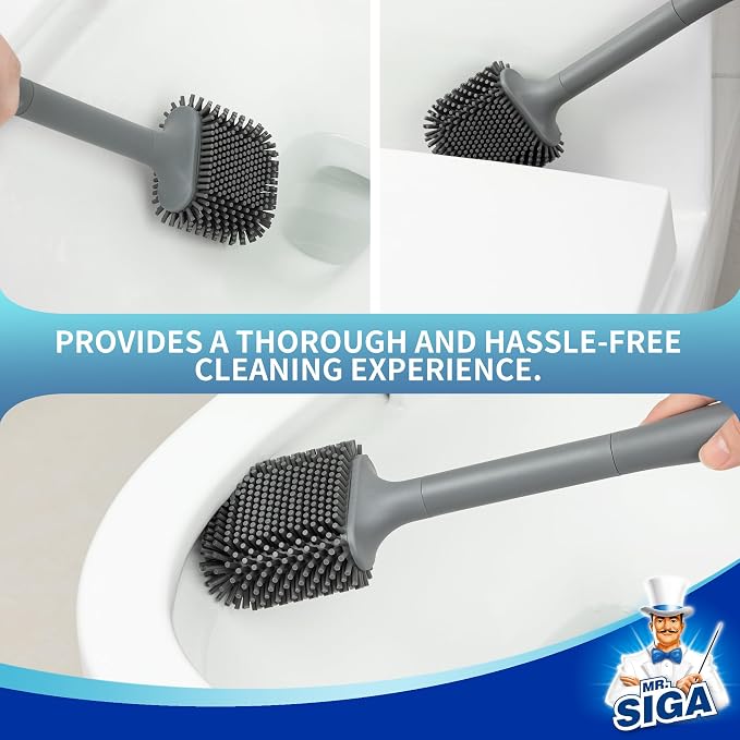 MR.SIGA Wall Mounted Toilet Brush and Holder Set - Image 6