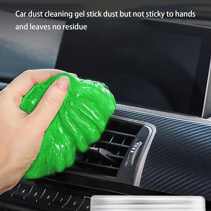 Car Cleaning Gel, 2 Pack Green Car Cleaning Putty, Reusable Car Interior Air - Image 5