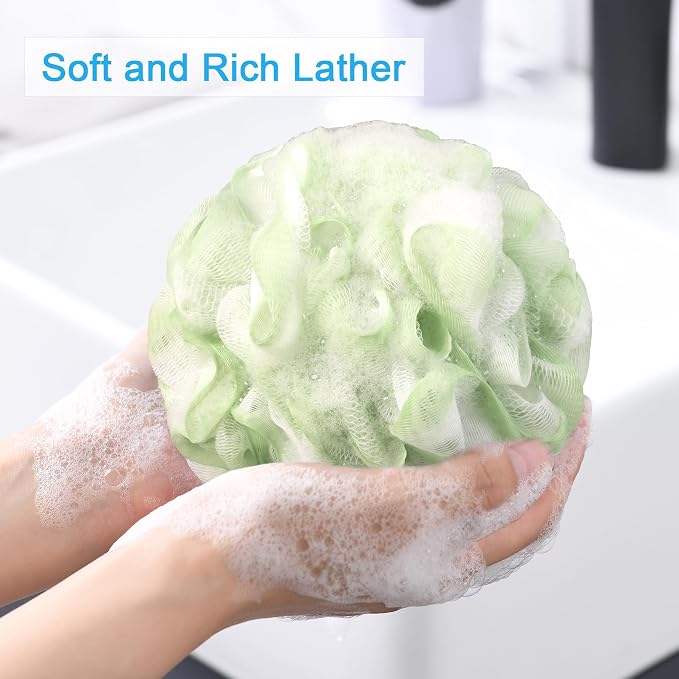 AmazerBath Loofah Sponge 75g/Piece, Exfoliating Bath Sponge Body Scrubber - Image 2