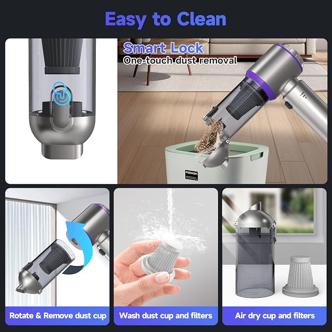 Car Vacuum Portable Cordless, 22000PA High Power handheld Vacuum Cleaner - Image 6