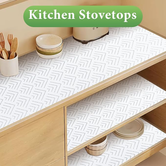 Shelf Liner for Kitchen Cabinets Non Adhesive Drawer Liner Non-Slip Thickened - Image 6
