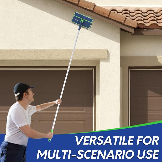 BOOMJOY Wall Cleaner Mop with Foldable Panel, Baseboard Cleaner Tool with 72" - Image 7