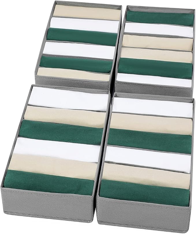4 Packs T-shirt Drawer Organizers by Coorganisers