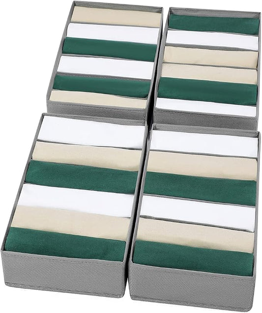 4 Packs T-shirt Drawer Organizers by Coorganisers
