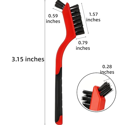 3-Piece Nylon Brush Set, Wear-Resistant U-Shape Bristles No Shedding, Easy Grip - Image 2