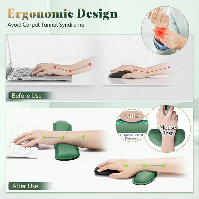 Gimars Upgrade Enlarge Silky and Superfine Fabric Gel Memory Foam Keyboard - Image 5