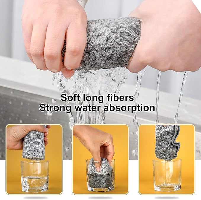 HAOBAOBEI Kitchen Cloth Dish Towels, Premium Dishcloths, Super Absorbent - Image 5