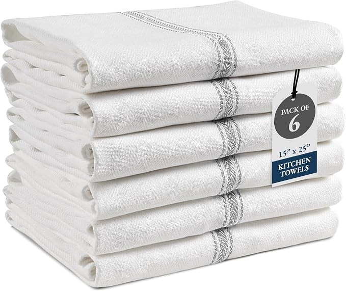 LANE LINEN Kitchen Towel Set, 6 Pack Dish Towels by LaneLinen