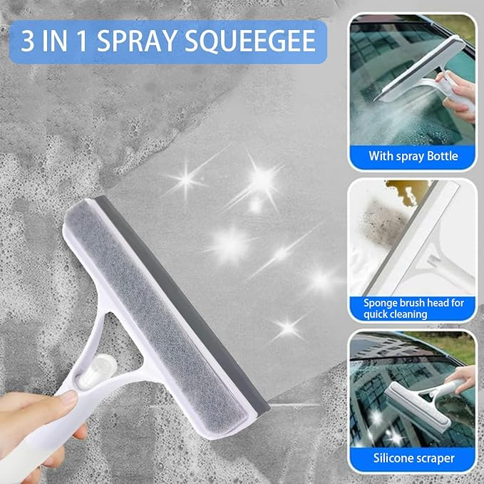 3 in 1 Spray Squeegee, 3 in 1 Window Cleaning Scraper, Window Squeegee - Image 2