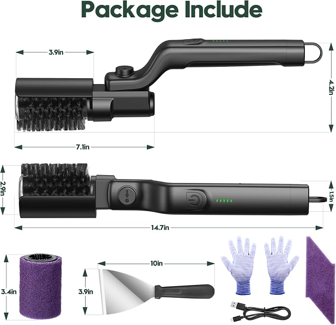 Juome Electric Grill Brush for Outdoor Grill, Cordless Rechargeable BBQ Grill - Image 5
