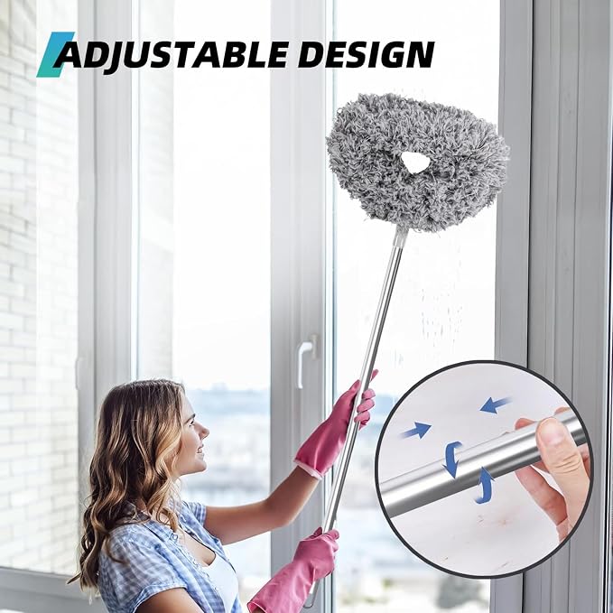 DRQ Ceiling Fan Cleaner Duster, 2 Pack Reusable Microfiber Duster - Image 4
